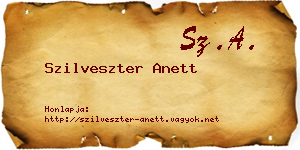 Szilveszter Anett névjegykártya