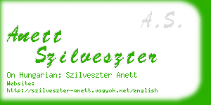 anett szilveszter business card